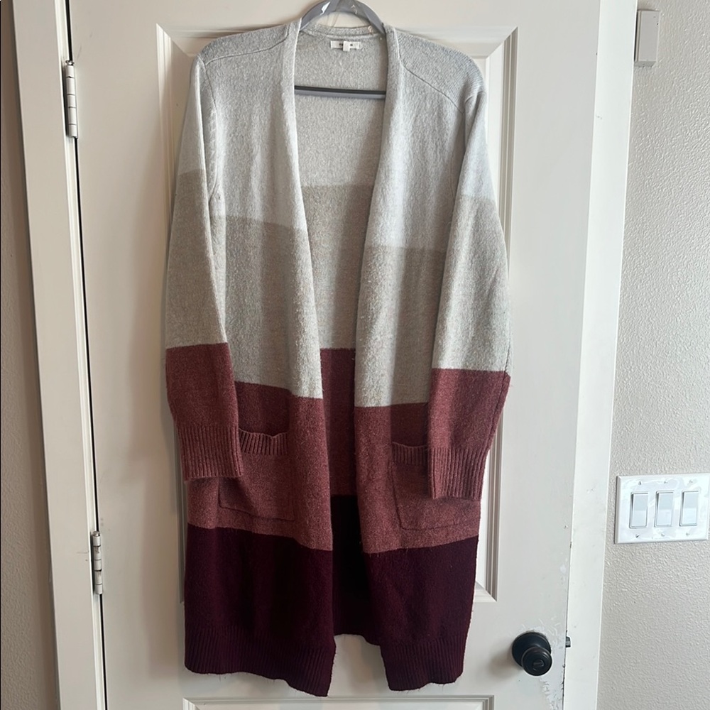 Maurice’s Colorblock Open Front Cardigan